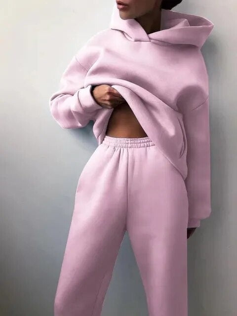 Women’s Relaxed Hooded Jogger Tracksuit Set