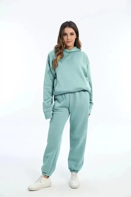 Women’s Relaxed Hooded Jogger Tracksuit Set