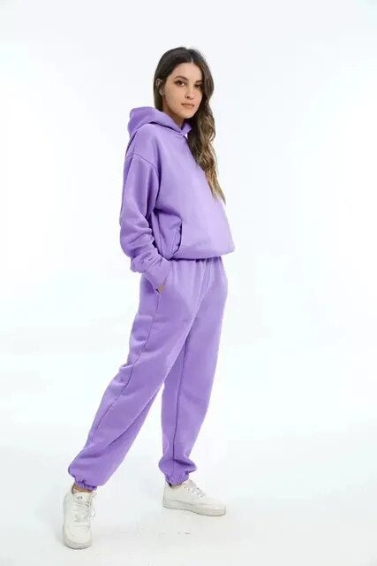 Women’s Relaxed Hooded Jogger Tracksuit Set