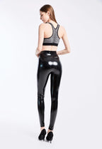 Women's High-Waisted Faux Leather Leggings