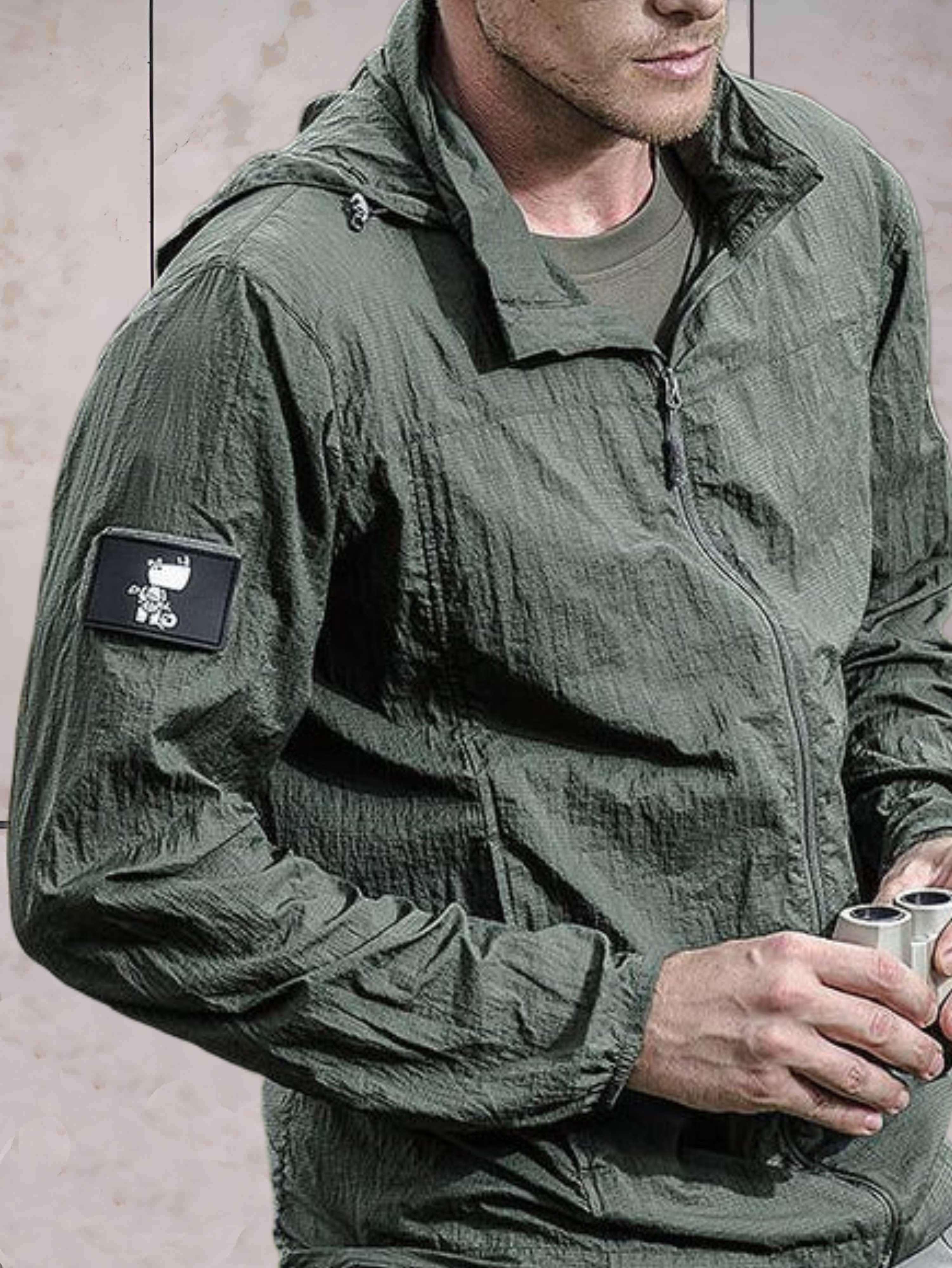 Men's Lightweight Hooded Zip-Up Jacket