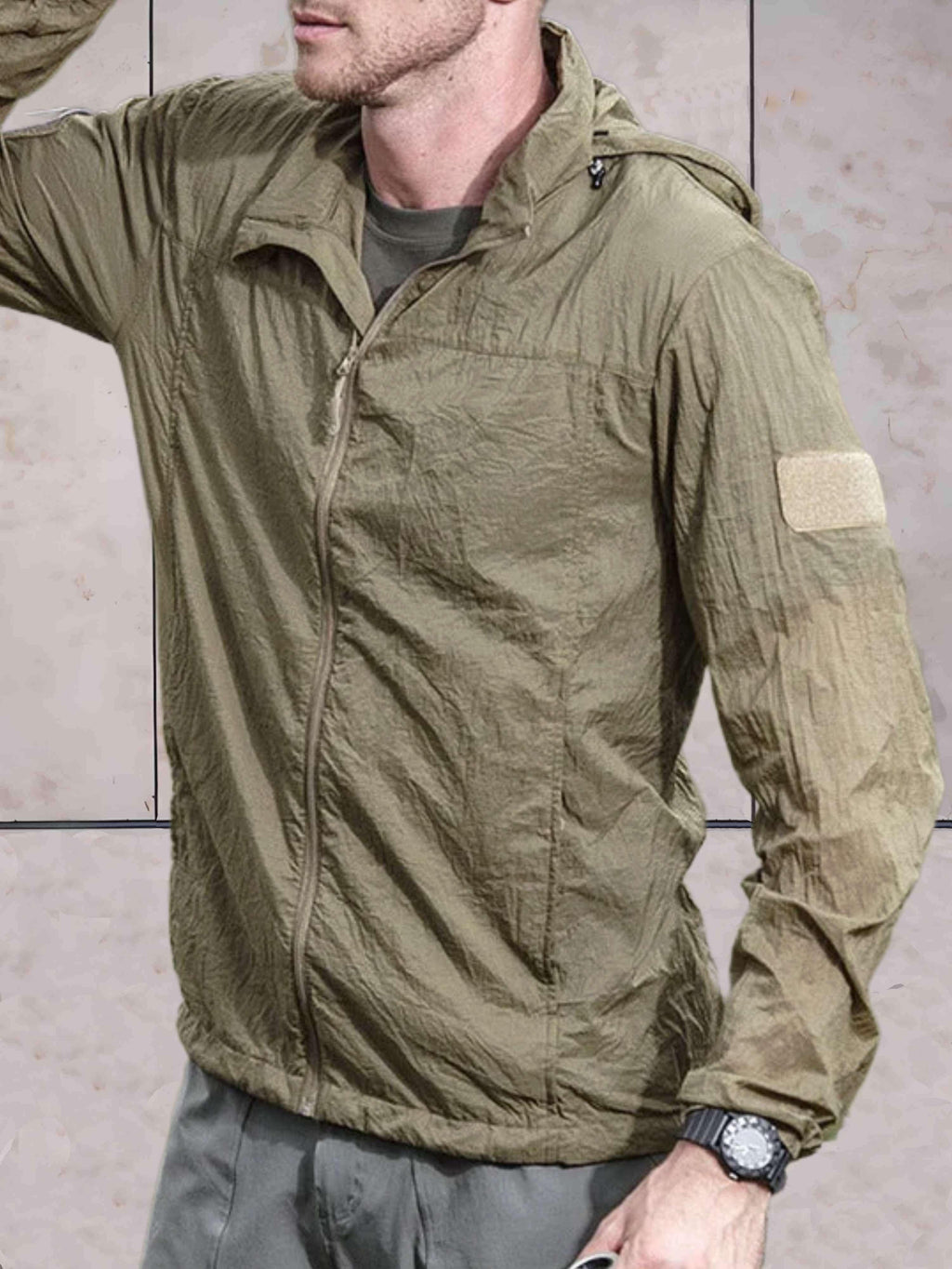 Men's Lightweight Hooded Zip-Up Jacket