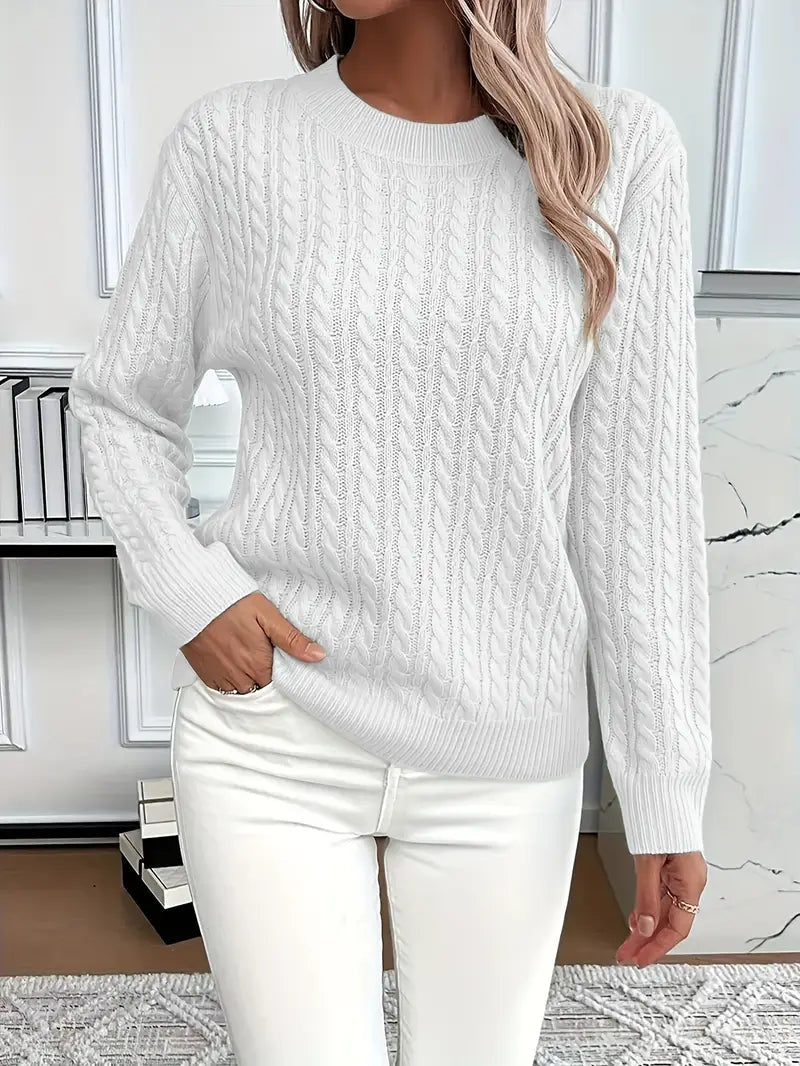 Women’s Cable Knit Crew Neck Jumper