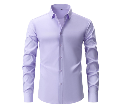Chemise habillée ajustée à manches longues et boutonnage sur le devant pour homme
