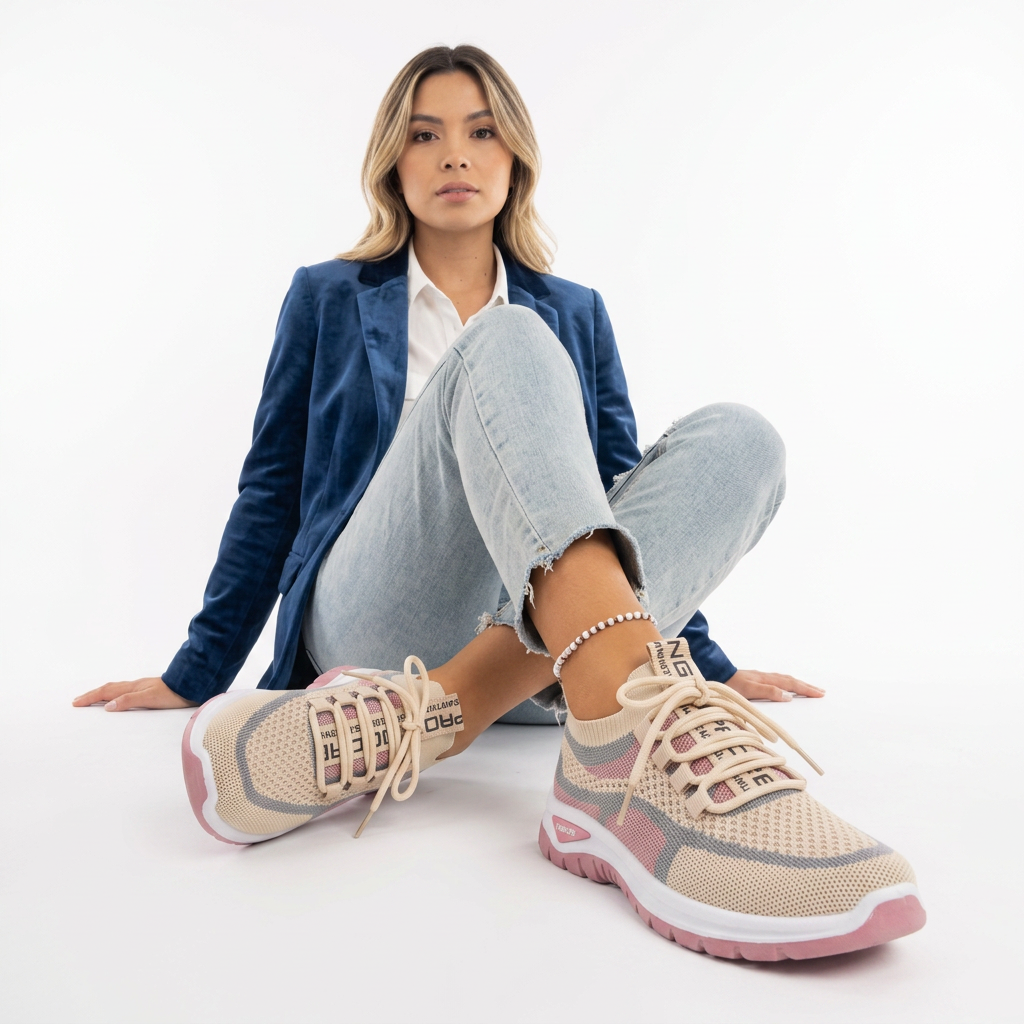 Women’s Lightweight Knitted Walking Trainers