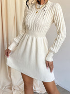 Women's Cable Knit A-Line Mini Dress