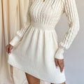 Women's Cable Knit A-Line Mini Dress