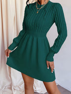 Women's Cable Knit A-Line Mini Dress