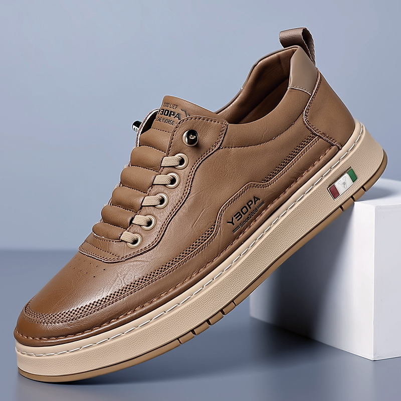 Men's Leather Casual Trainers