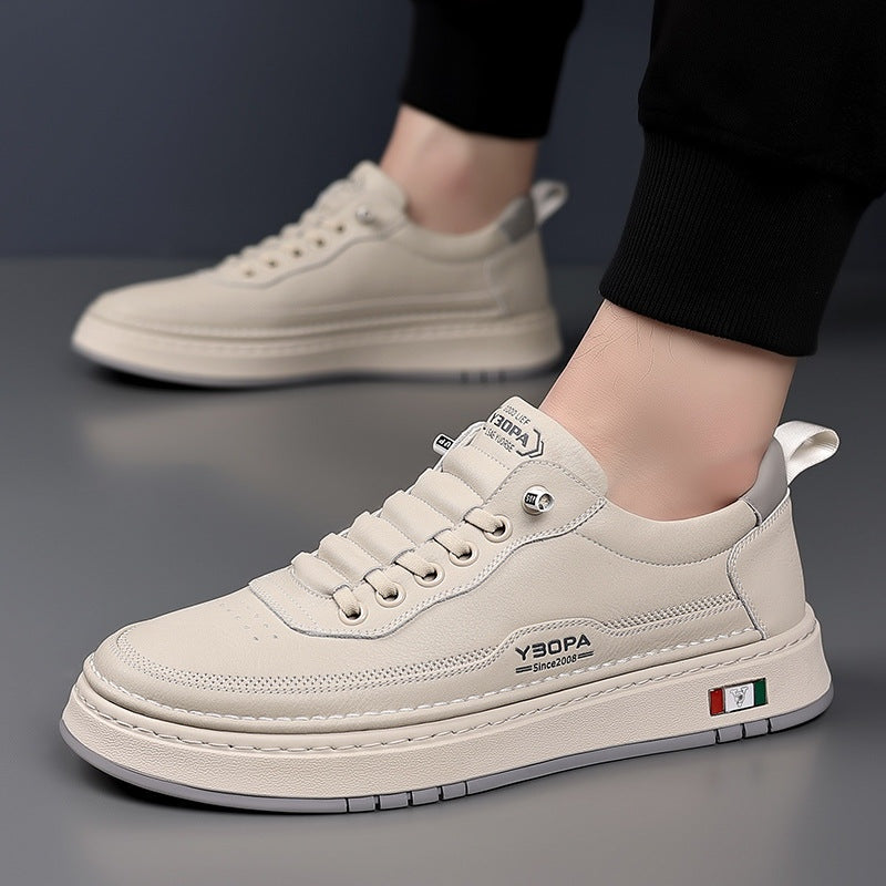 Men's Leather Casual Trainers