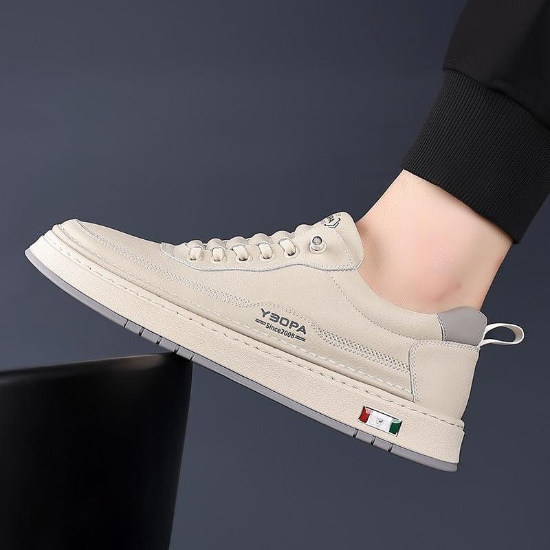 Men's Leather Casual Trainers