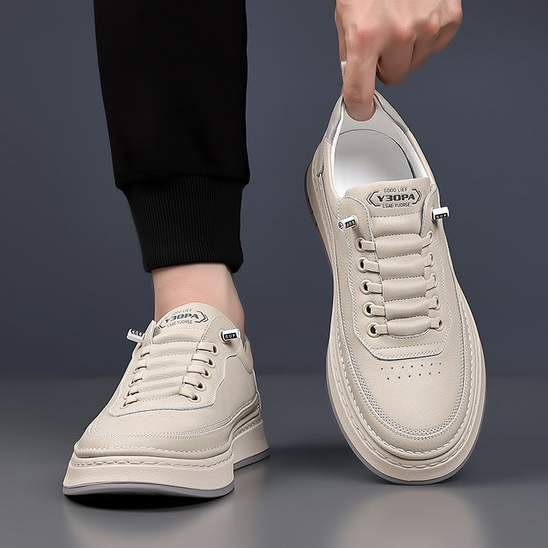 Men's Leather Casual Trainers
