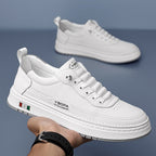 Męskie skórzane casualowe sneakersy