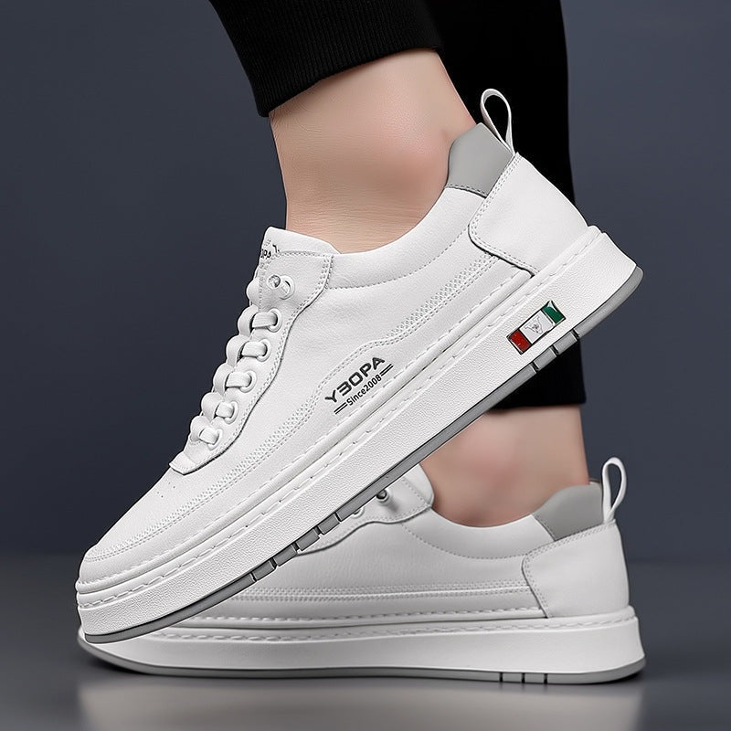 Men's Leather Casual Trainers