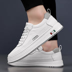 Męskie skórzane casualowe sneakersy