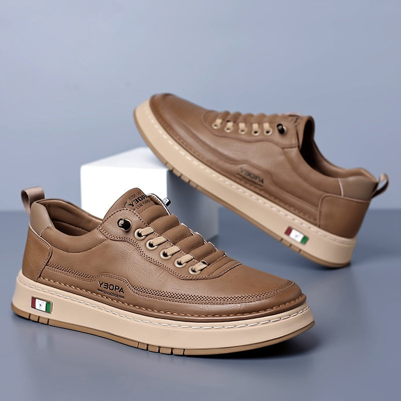 Men's Leather Casual Trainers