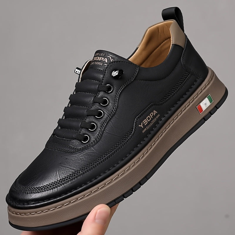 Men's Leather Casual Trainers