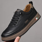 Męskie skórzane casualowe sneakersy
