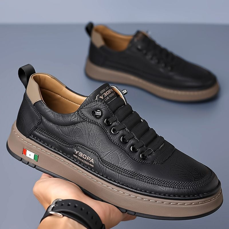 Men's Leather Casual Trainers