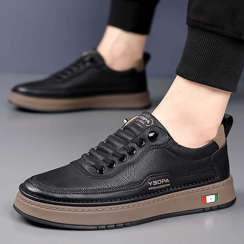 Men's Leather Casual Trainers