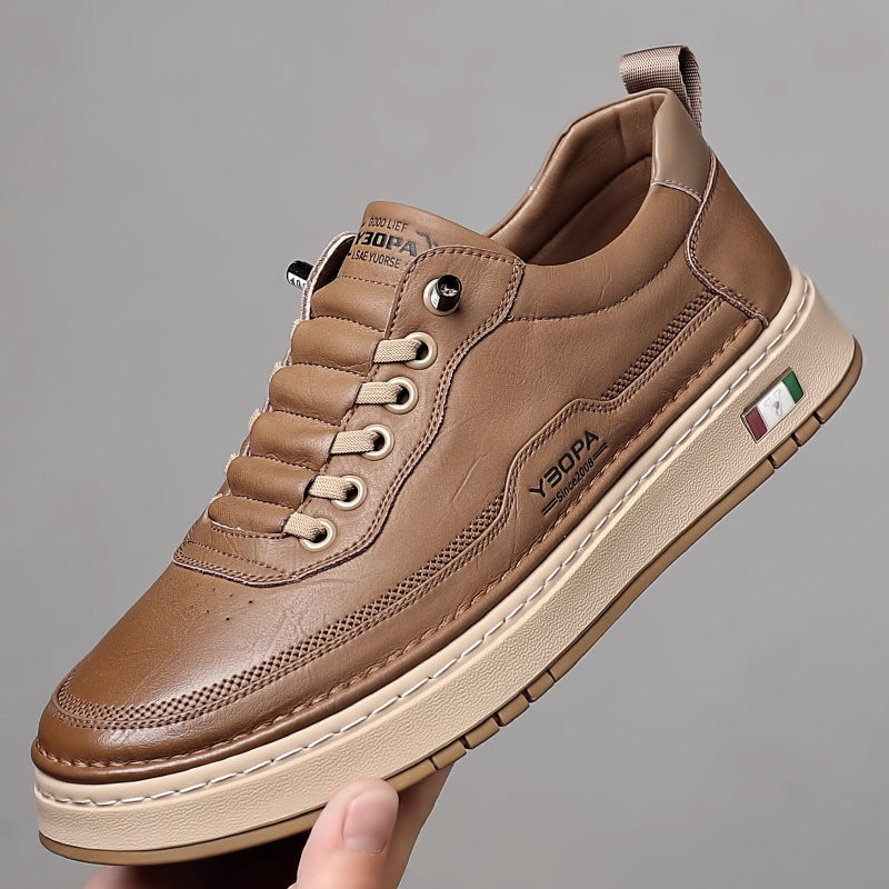 Men's Leather Casual Trainers
