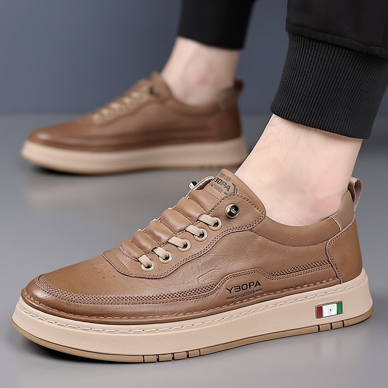 Men's Leather Casual Trainers