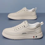 Męskie skórzane casualowe sneakersy