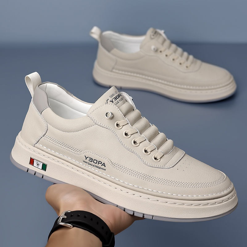 Men's Leather Casual Trainers