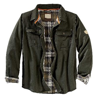 Men’s Checked Lined Long Sleeve Overshirt