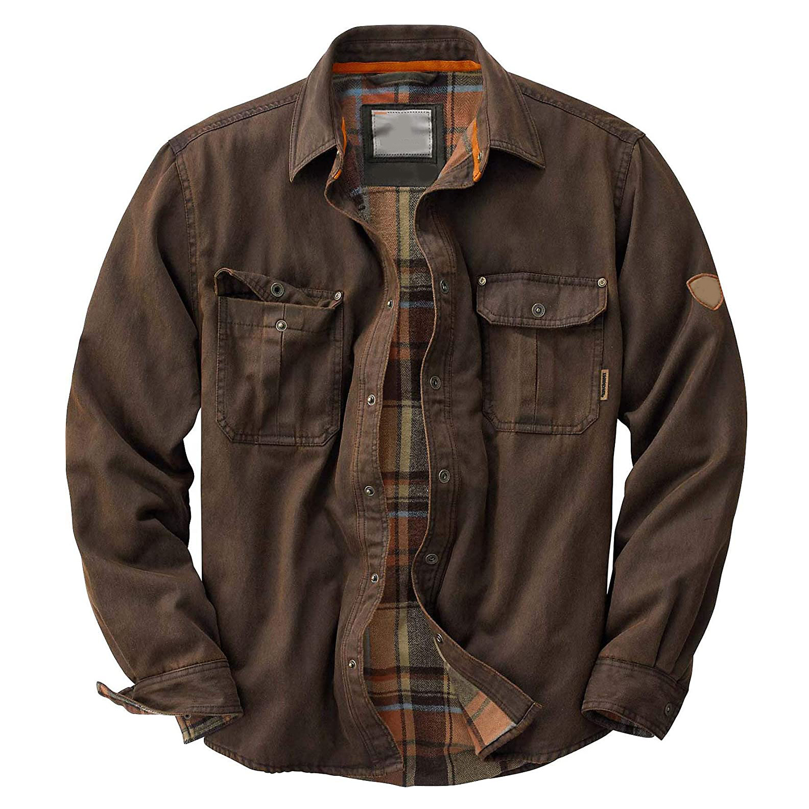 Men’s Checked Lined Long Sleeve Overshirt