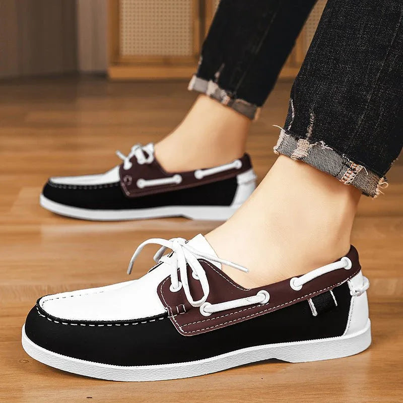 Men's Leather Summer Boat Shoes