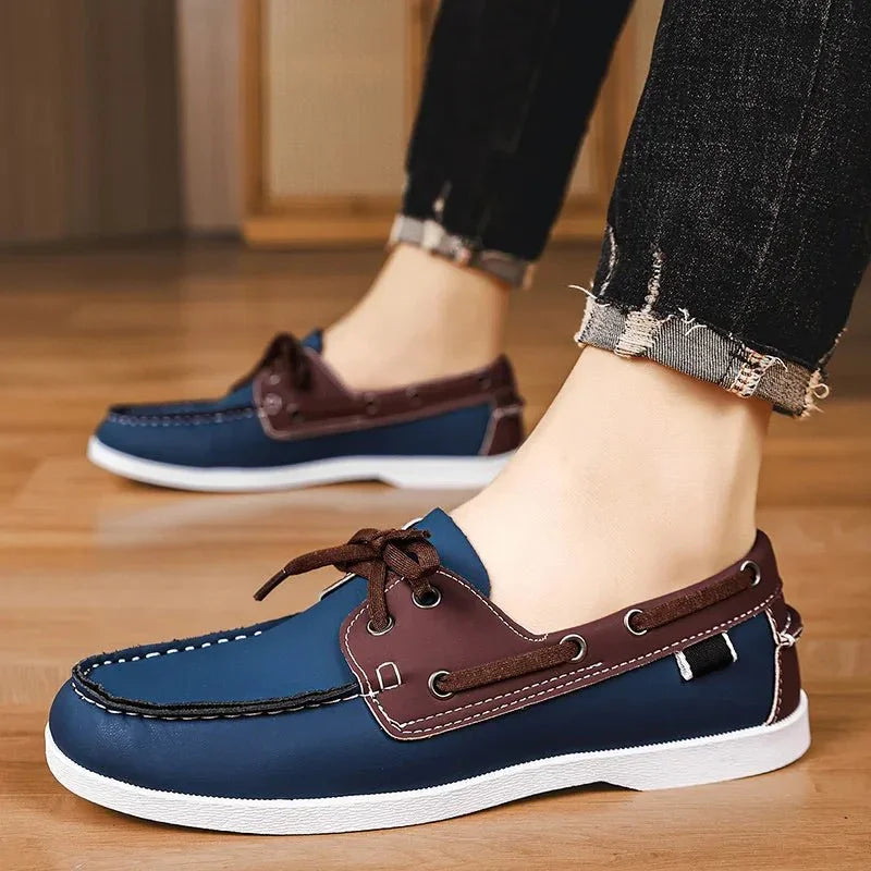 Men's Leather Summer Boat Shoes