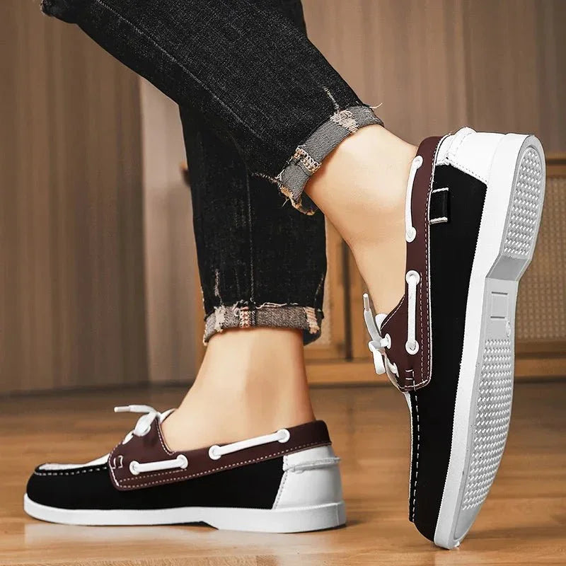Men's Leather Summer Boat Shoes