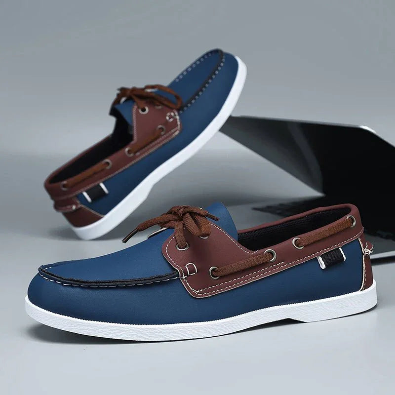 Men's Leather Summer Boat Shoes
