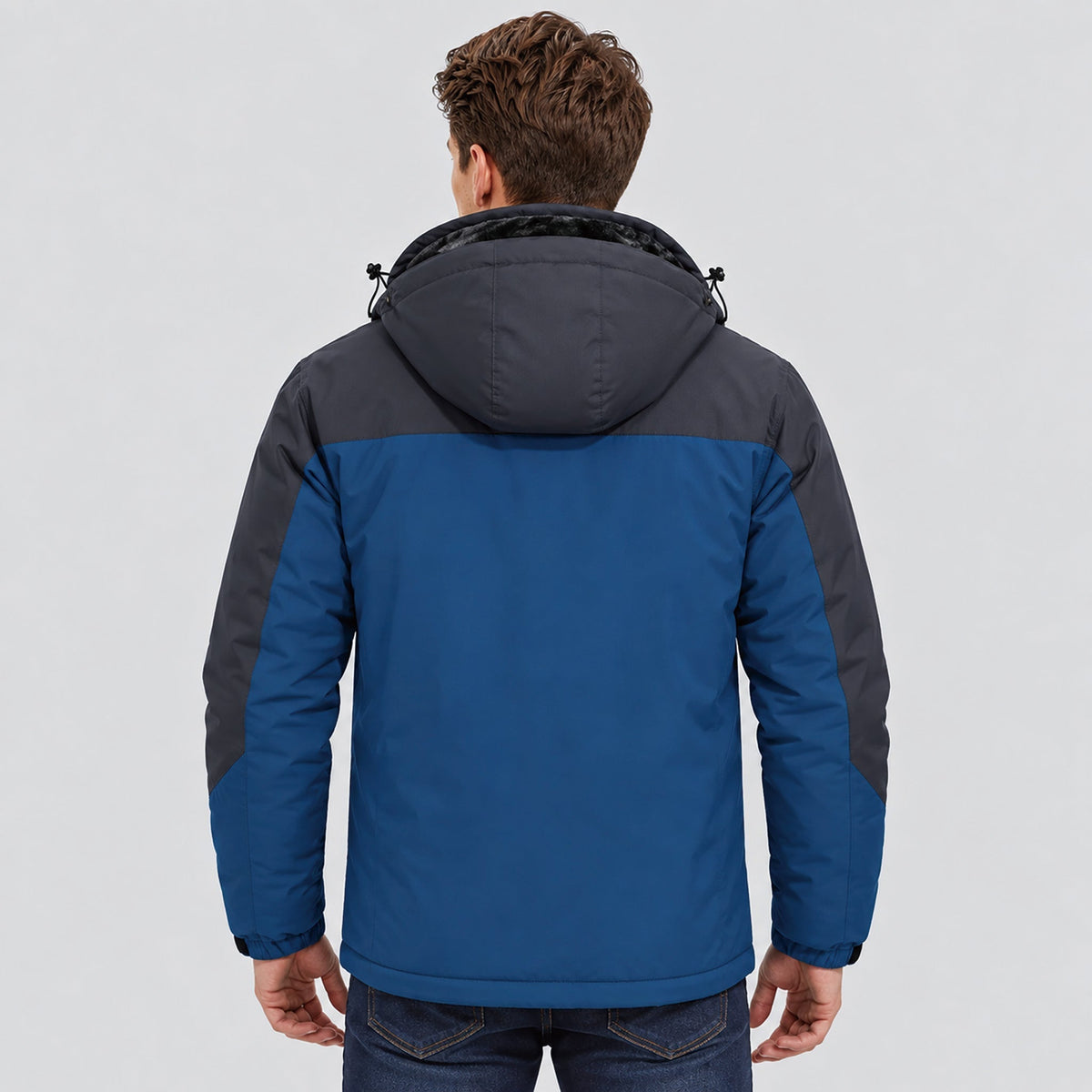 Men's Fleece-Lined Hooded Ski Jacket