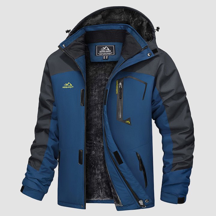 Men's Fleece-Lined Hooded Ski Jacket