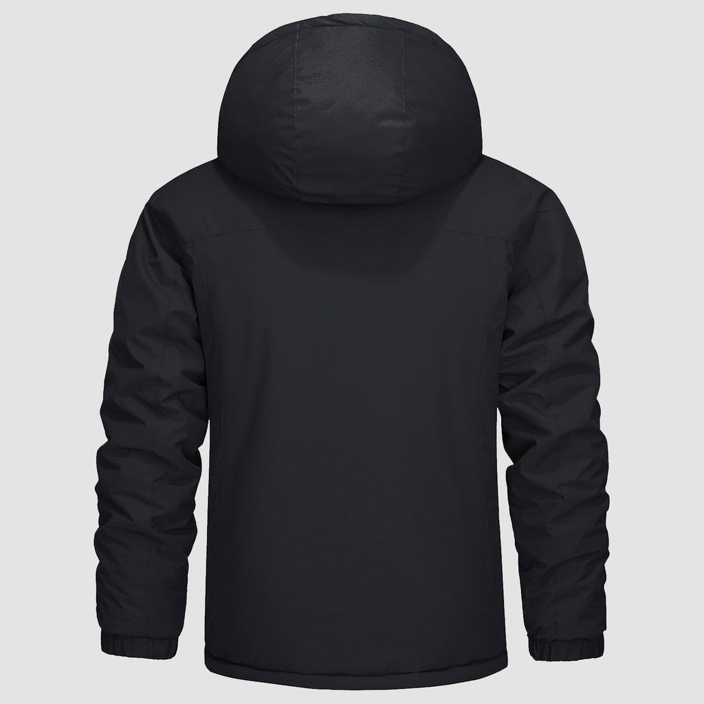 Veste d’hiver pour homme doublée en polaire avec capuche