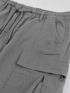 Men's Straight Fit Cargo Trousers | Drawstring Waist