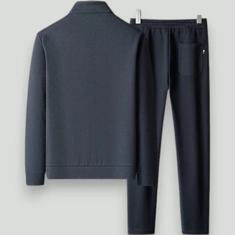 Ensemble de survêtement zippé texturé pour homme