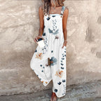 Women's Floral Print Wide Leg Jumpsuit