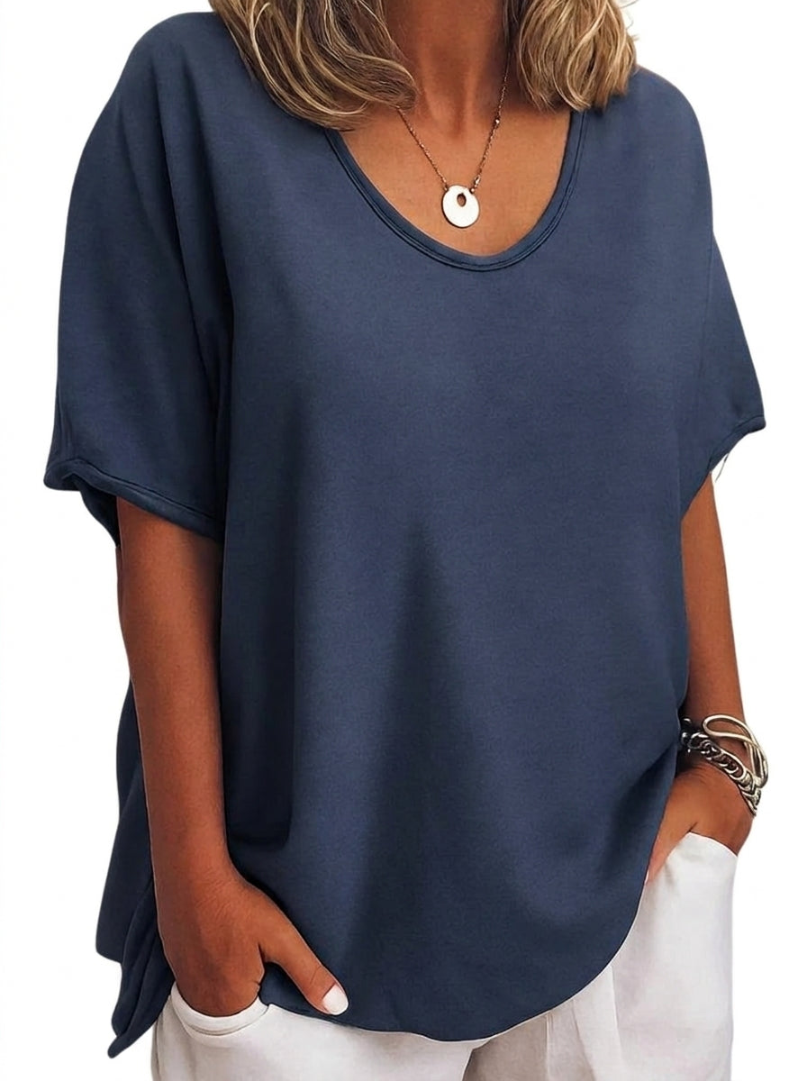 Women's Relaxed Scoop Neck Short Sleeve T-Shirt