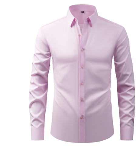 Chemise habillée ajustée à manches longues et boutonnage sur le devant pour homme