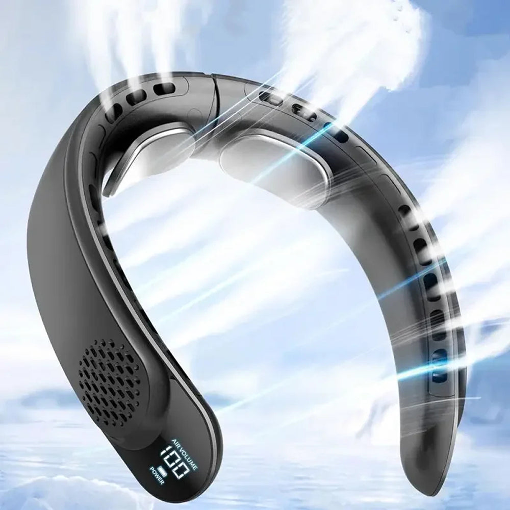 Portable Neck Fan with ABS Plastic Hands-Free Cooling for Summer