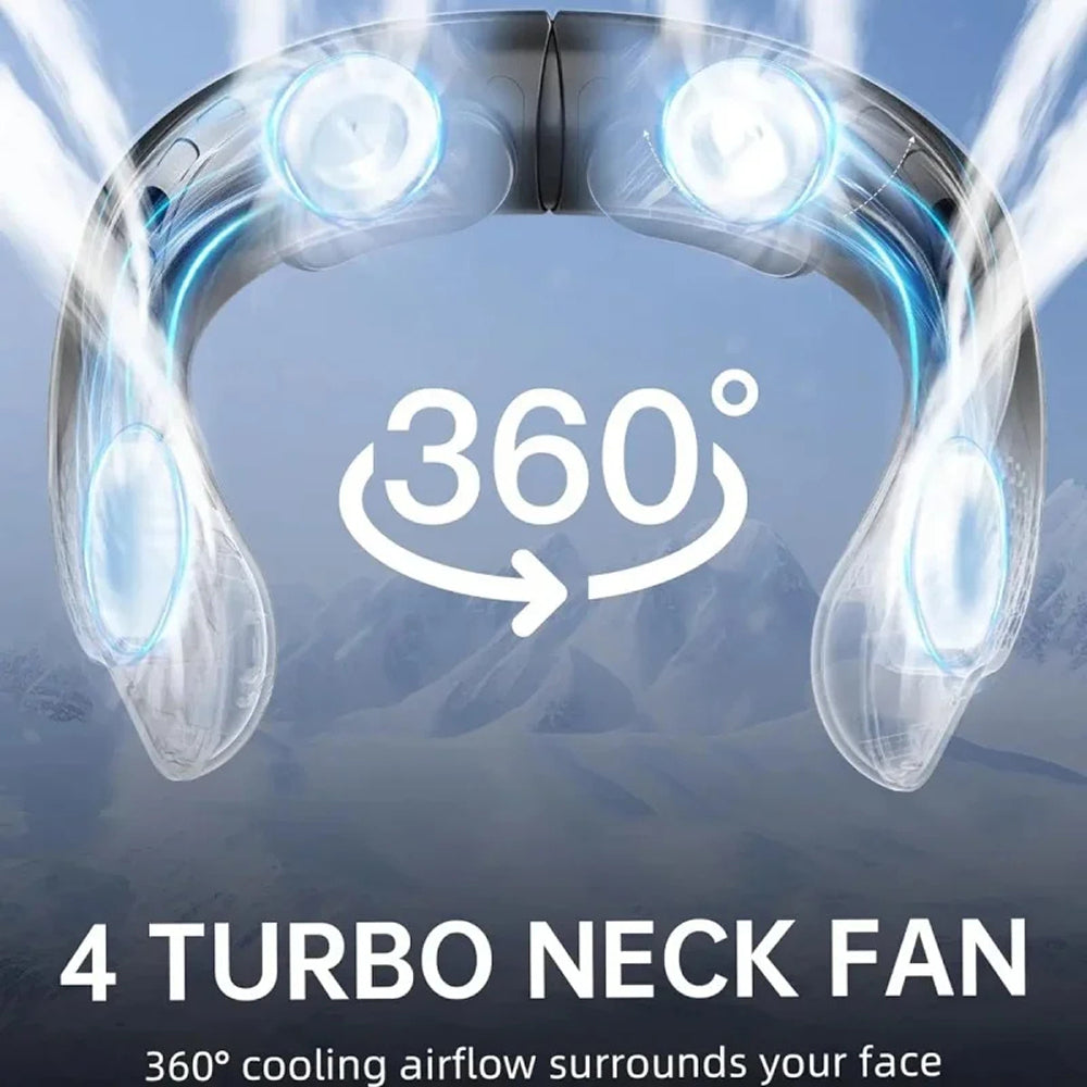 Portable Neck Fan with ABS Plastic Hands-Free Cooling for Summer