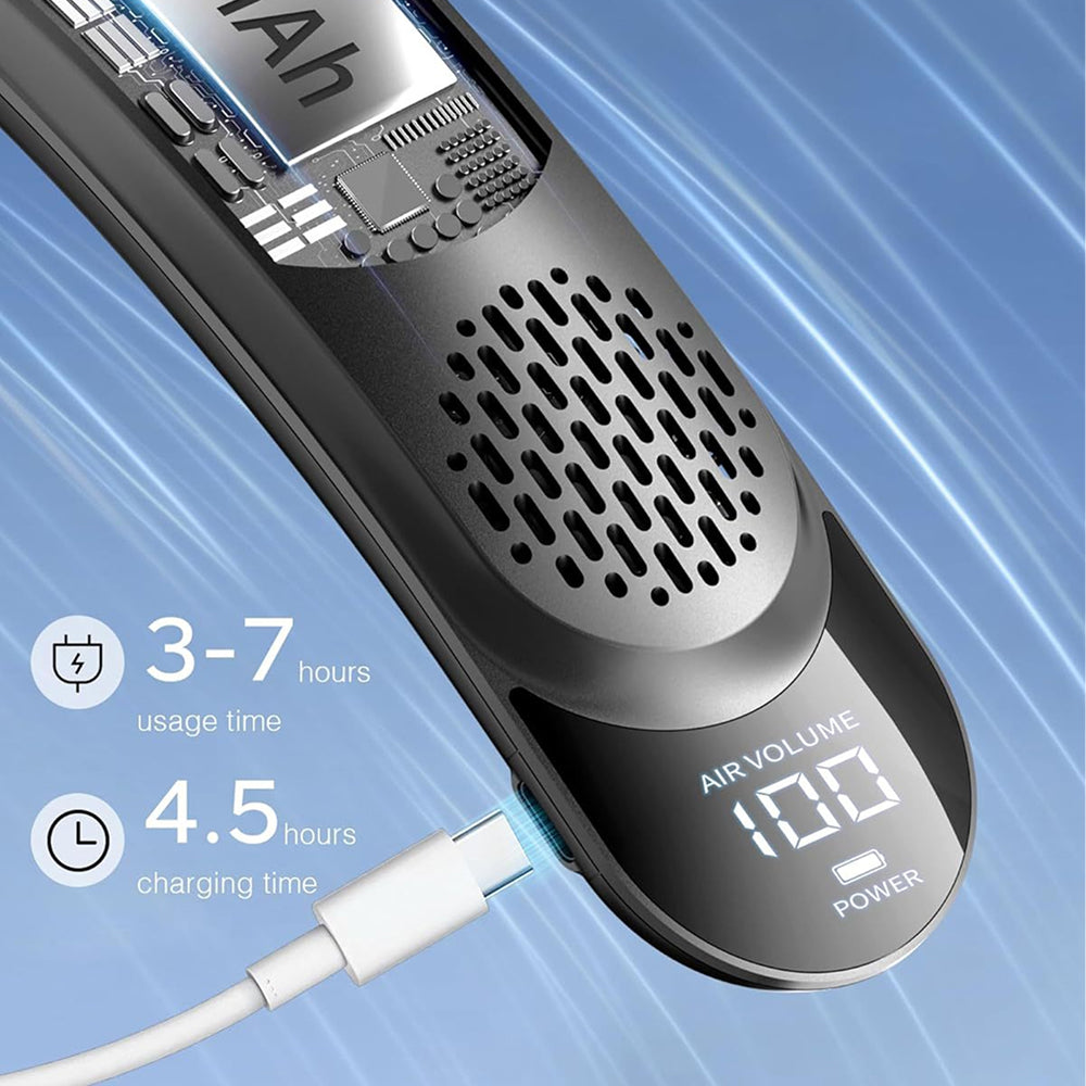 Portable Neck Fan with ABS Plastic Hands-Free Cooling for Summer