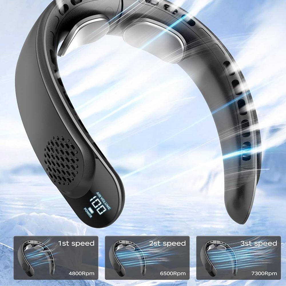 Portable Neck Fan with ABS Plastic Hands-Free Cooling for Summer