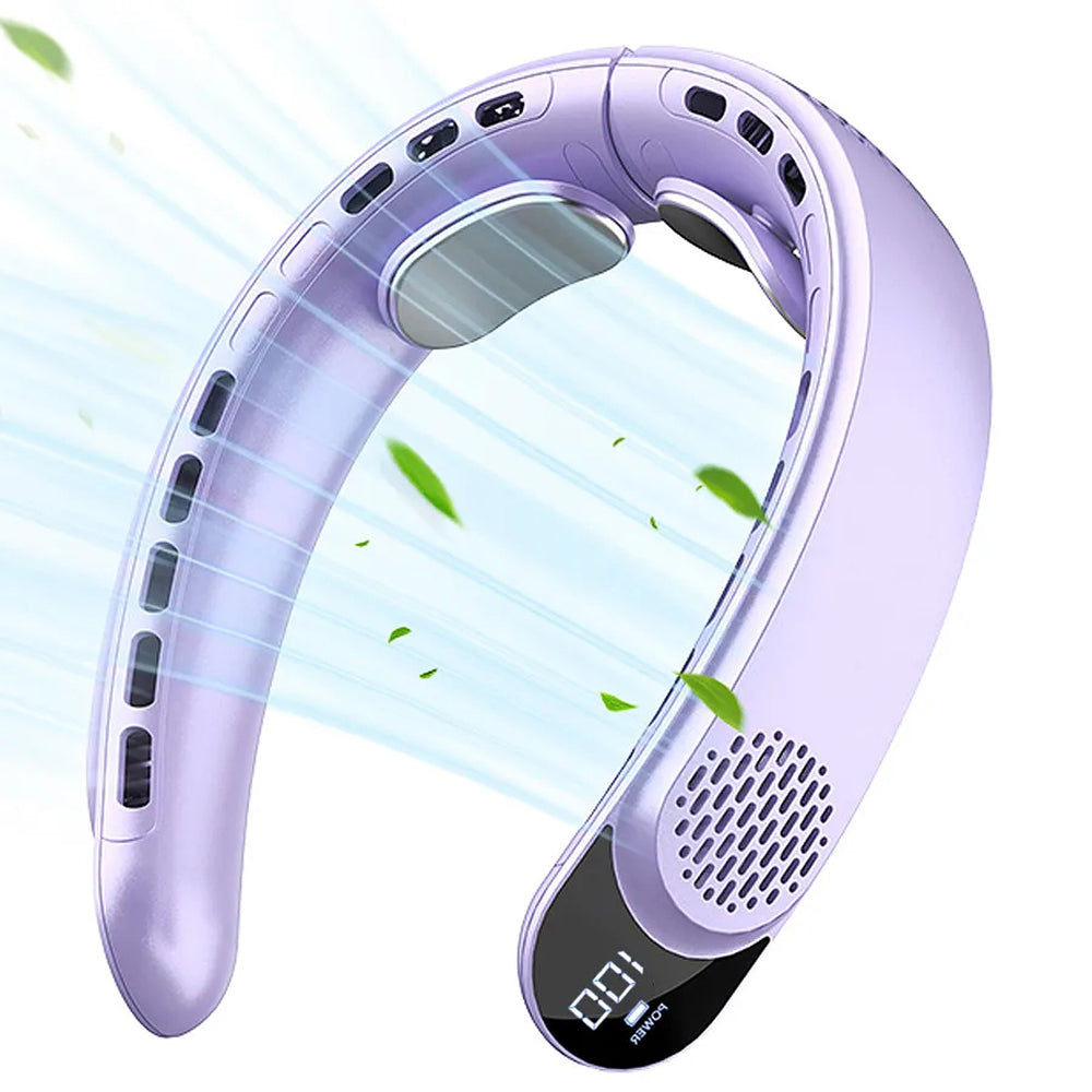 Portable Neck Fan with ABS Plastic Hands-Free Cooling for Summer