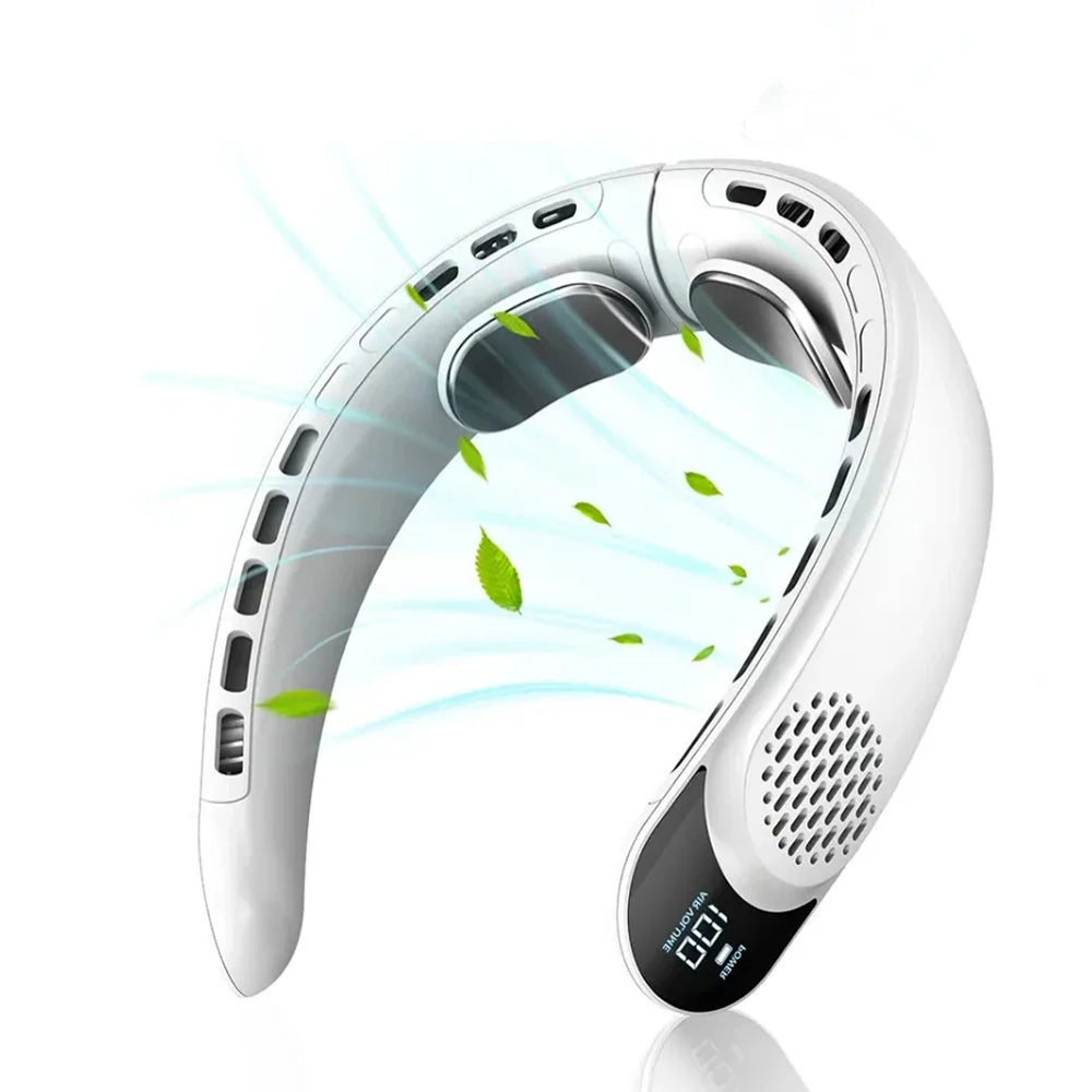 Portable Neck Fan with ABS Plastic Hands-Free Cooling for Summer