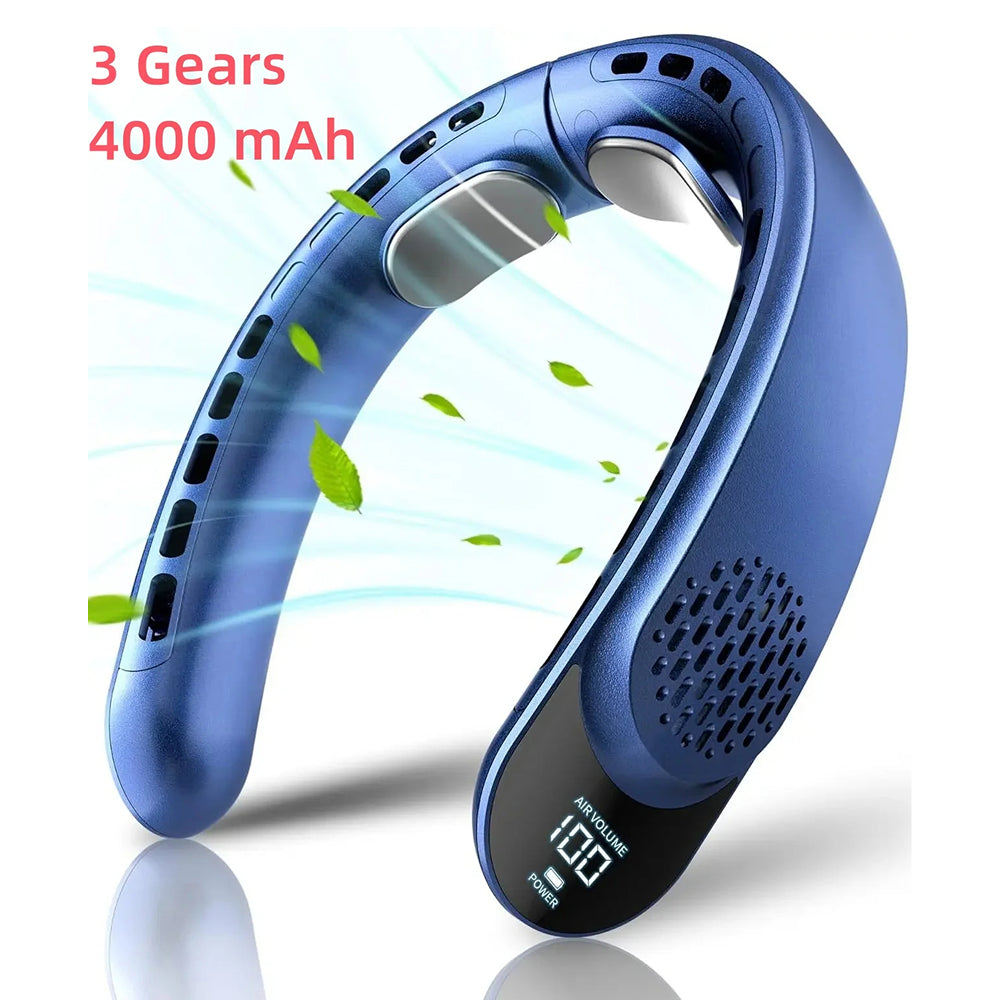 Portable Neck Fan with ABS Plastic Hands-Free Cooling for Summer