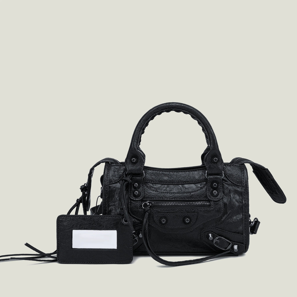 Women's PU Leather Duffel Bag with Crossbody Strap
